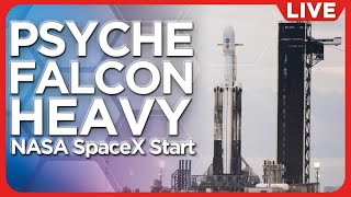 LIVE: SpaceX Falcon Heavy startet NASA Psyche Sonde zu metallischem Asteroiden