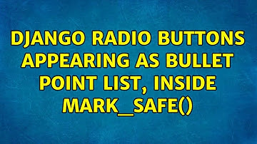 Django radio buttons appearing as bullet point list, inside mark_safe()