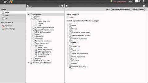 Typo3 - Creating New Pages