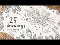 Draw with me : I drew 25 flowers in a week