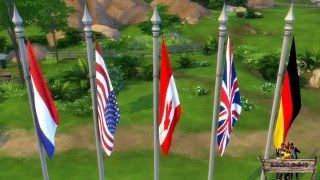Bakies The Sims 4 Custom Content: Animated Country Flags
