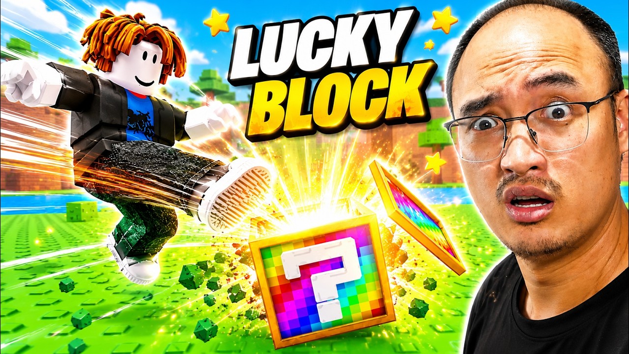 ALORS CE JEU EST ULTRA POPULAIRE SUR ROBLOX EN CE MOMENT (Kick A Lucky Block)