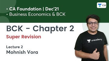 L2: BCK Chp 2 | Super Revision | CA Foundation BCK | Mohnish Vora