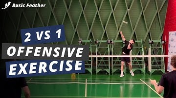2v1 offensive court coverage training exercise | Basic Feather & Morten Frost