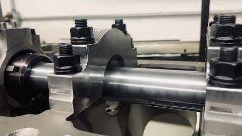 Line Boring a small block chevy with 3 new center main caps