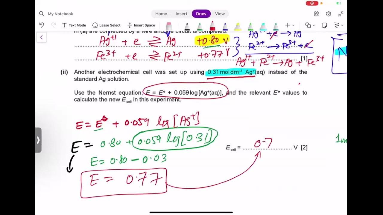 Detailed explanation of A2 Electrochemistry past paper questions YouTube