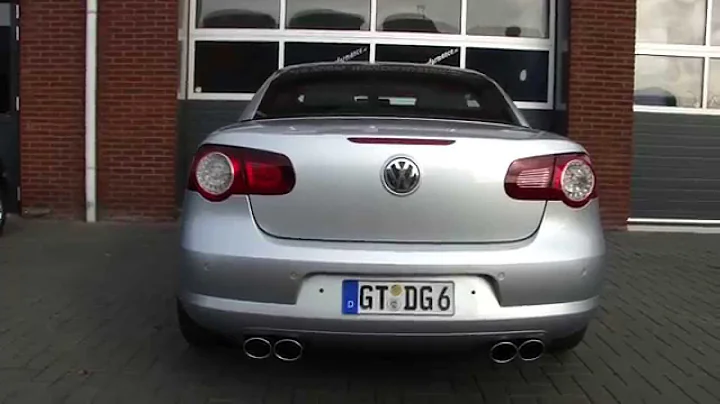 VW EOS 3.2 V6 DOUBLE PIPED CUSTOM MADE EXHAUST SYSTEM EXHAUST SOUND