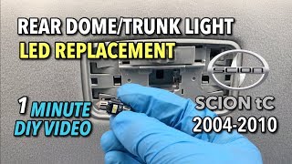 Sports Performance Scion tC Rear Dome/Trunk Light LED Replacement 2004-2010 - 1 MINUTE DIY VIDEO
