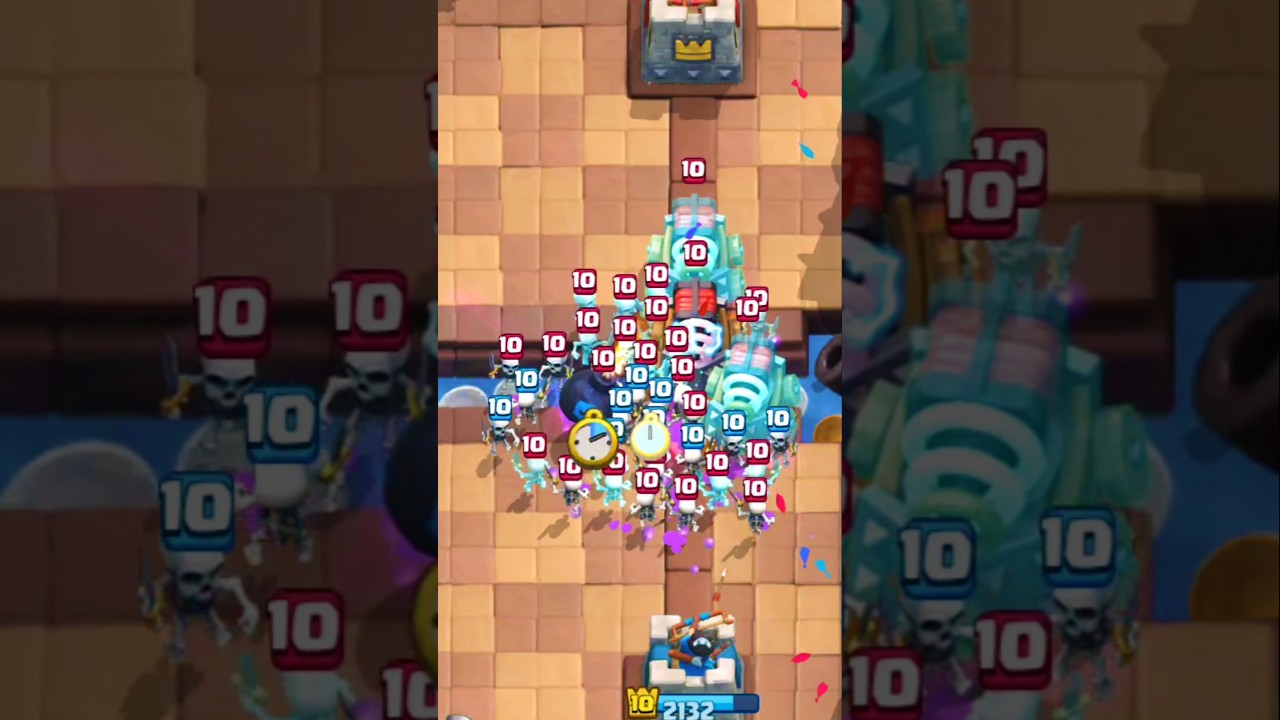 I don't know how my tower survived.😯😮 #clashroyale