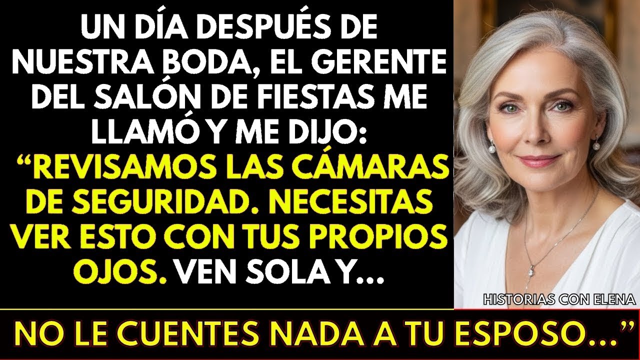 Del salón de fiestas llamaron “Necesitas ver la grabación  Ven sola, ¡no se lo cuentes a tu marid