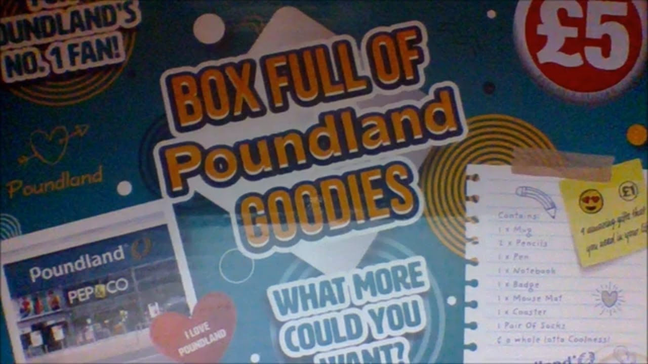 BOX FULL OF POUNDLAND GOODIES UNBOXING YouTube