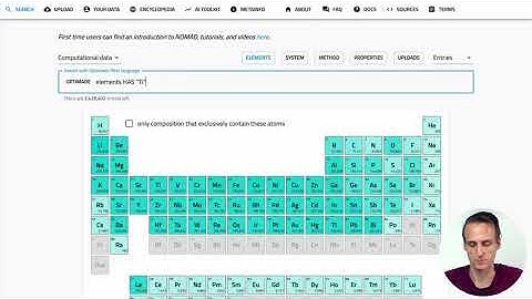 NOMAD search (virtual tutorial series)