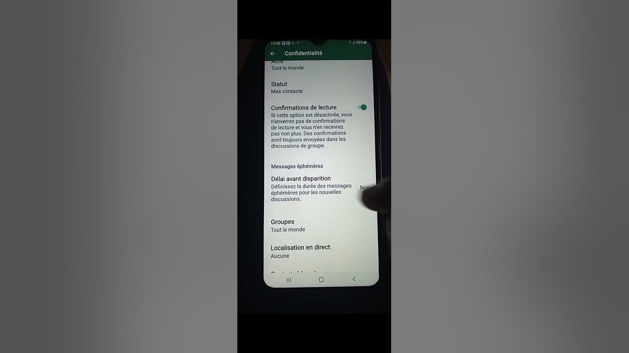 Active le message éphémère sur WhatsApp. c'est possible ! YouTube