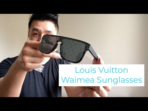 Louis Vuitton LV Waimea L Sunglasses Black Metal. Size W