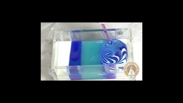 How to make "Ocean wave soap" Cold Process soap. #shorts