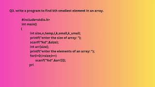 Unlocking Arrays: Discovering the K-th Smallest Element