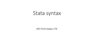 Stata syntax