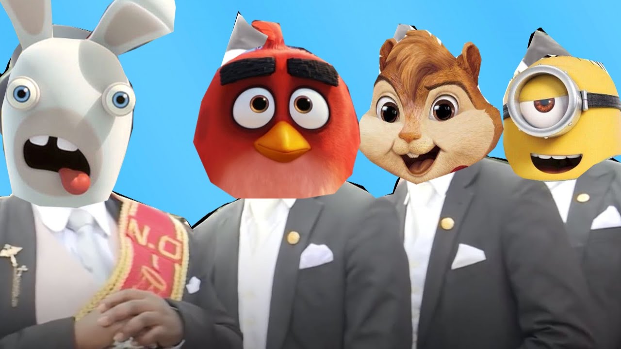 Angry Birds & Alvin and The Chipmunks & Minions & Rabbids Invasion - Coffin Dance Song (COVER)