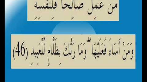 القران الكريم سورة فصلت الأية 46.wmv