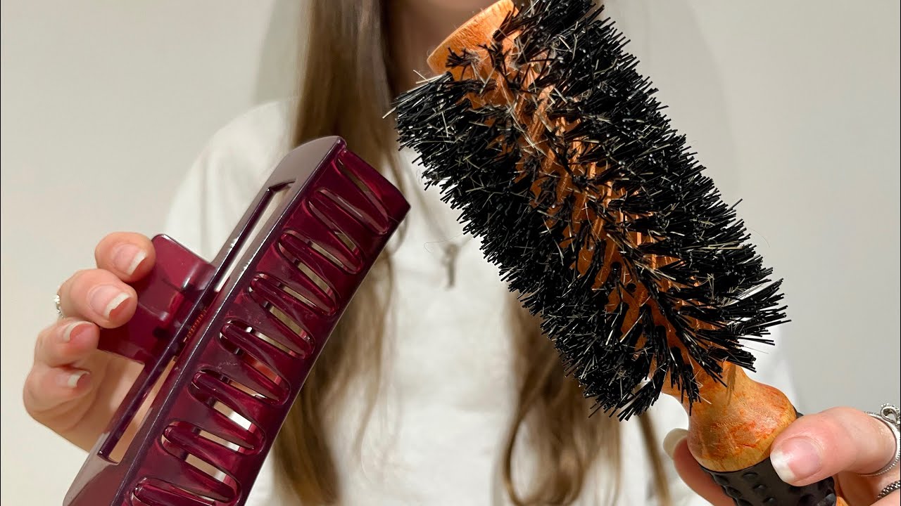 ASMR Trying different hairstyles on you | Hair brushing | Lo-fi | Spray sounds