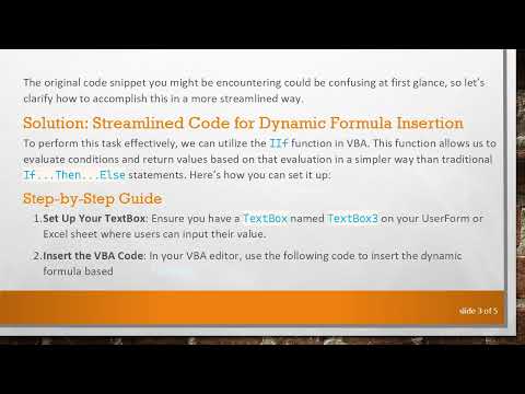 How to Use TextBox to Insert an Excel Formula with VBA