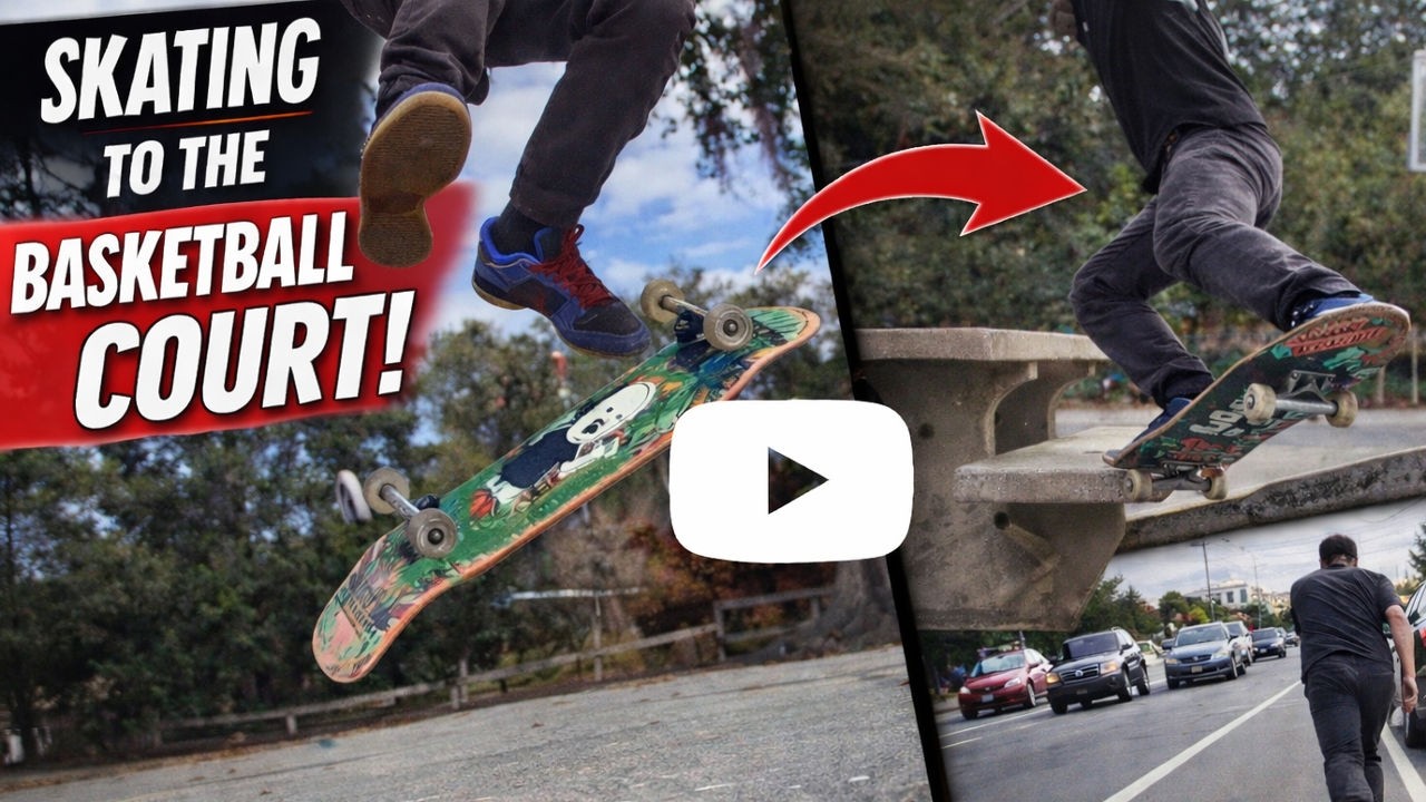 I Skated to the Basketball Court… and Found the PERFECT Picnic Table