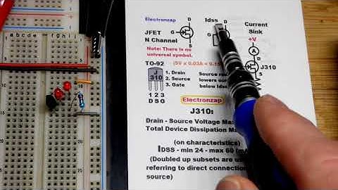 J310 Current Source Sink Set With 220 Ohm Resistor N Channel JFET