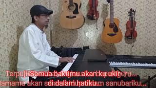 Hymne Guru (karaoke+lirik) Do= A mayor. Live piano karaoke version