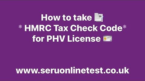 How to take tax code for Minicab or Taxi