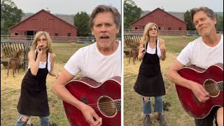 Kevin Bacon and Kyra Sedgwick Celebrate 4th of July With Barnyard Cover of ‘Saturday in The Park’
