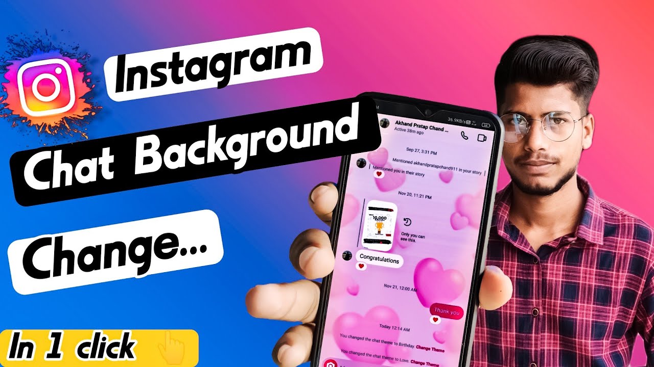How To Change Instagram Chat Background wallpaper| How to Change Instagram  Wallpaper ?? - YouTube