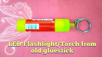 DIY Flashlight - How to make Mini Flashlight/Torch keychain using Glue Stick