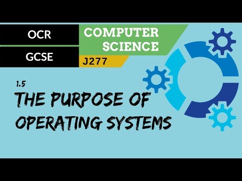 OCR GCSE (J277) 1.5 The purpose and functionality of operating systems