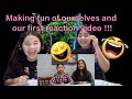 Reacting to our first reaction video! Oh man! Laugh away! LOL!