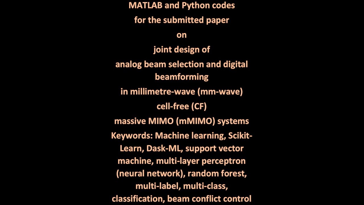 Matlab & Python codes for beam selection & digital beamforming - Part I ...
