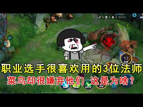 王者荣耀：职业选手很喜欢用的3位法师，菜鸟却很嫌弃他们！这是为啥？