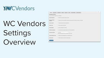 WC Vendors Marketplace Settings