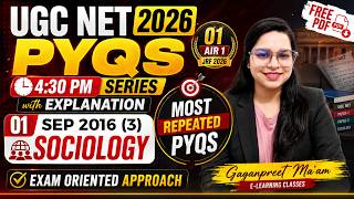 UGC NET Sociology June 2026 PYQ With Answers | Previous Year Question Papers | 64 | Sep 2016 pyqs