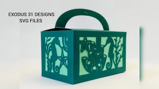 Seahorse gable box cut files templates Cricut tutorial Silhouette Cameo SVG cut files