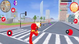 Iron Stickman Rope Hero City Gangstar Mafia | Crime Iron man fighting city police - Iron man city screenshot 5