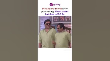 Best Quant Batches for Just ₹150 | Reaction Be Like... #guidely #bankexam #memes #shorts #quant