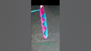 Full video link -See in Description/Double Colour Embossed Load Stitch in Aari work/Aari Basic work