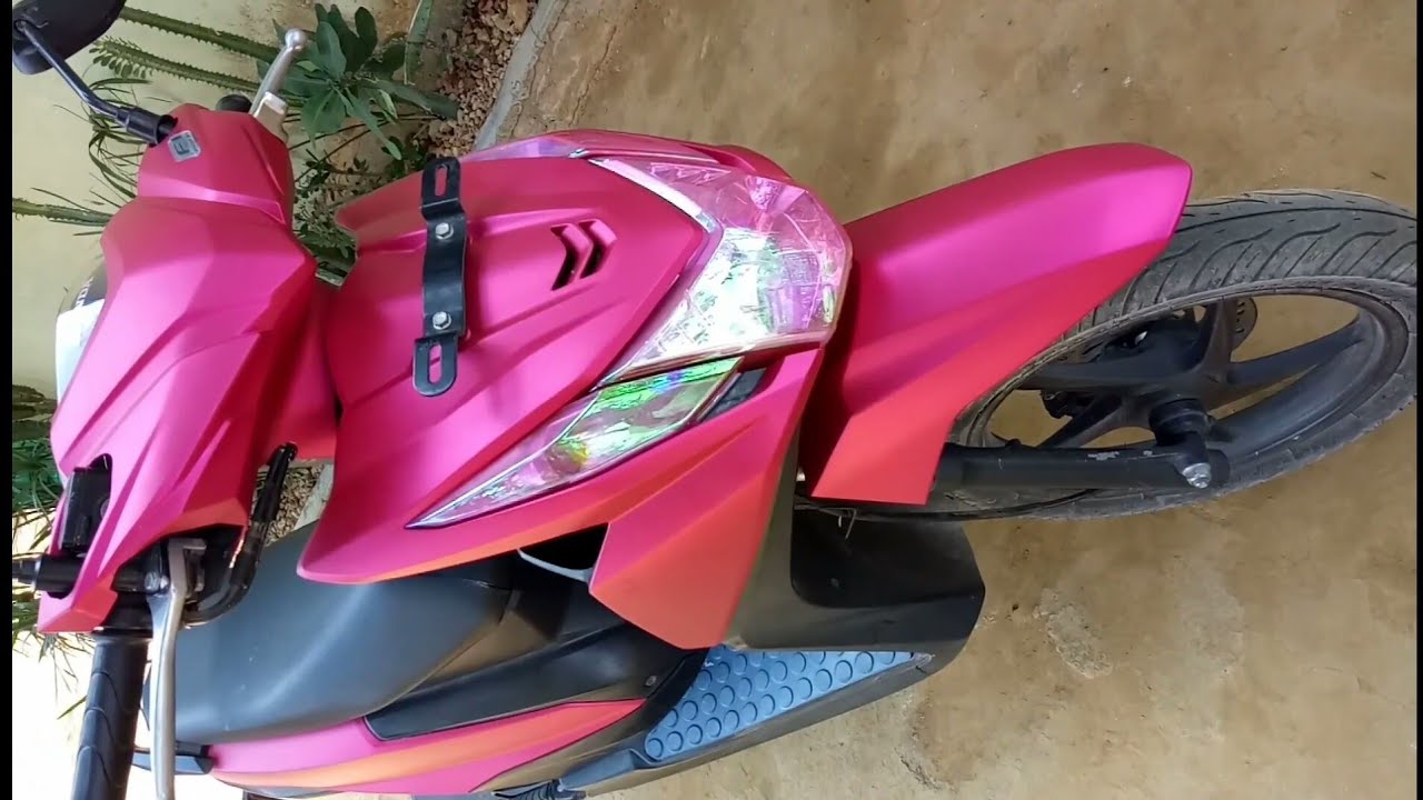 Hasil Blok Body Motor Beat Dengan Warna Pink Metalic Doff YouTube