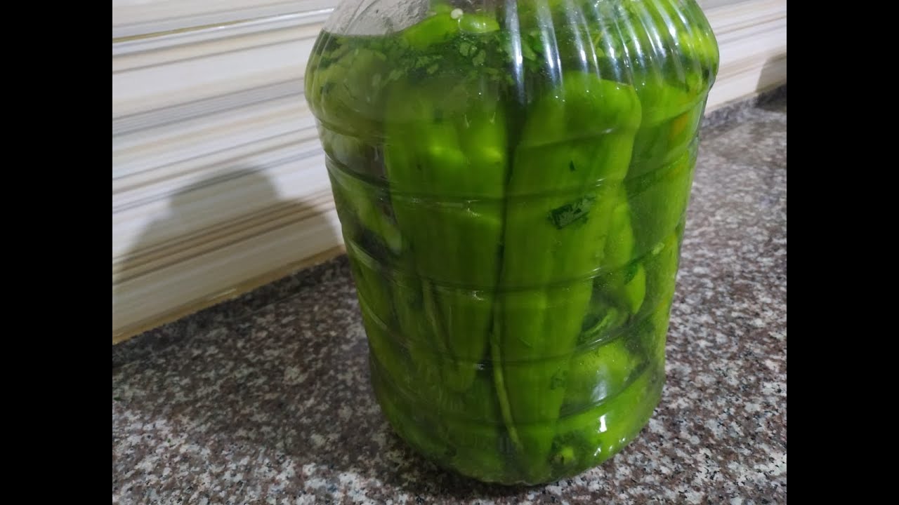 من تجهيزات رمضان....طريقه عمل مخلل فلفل شرابي