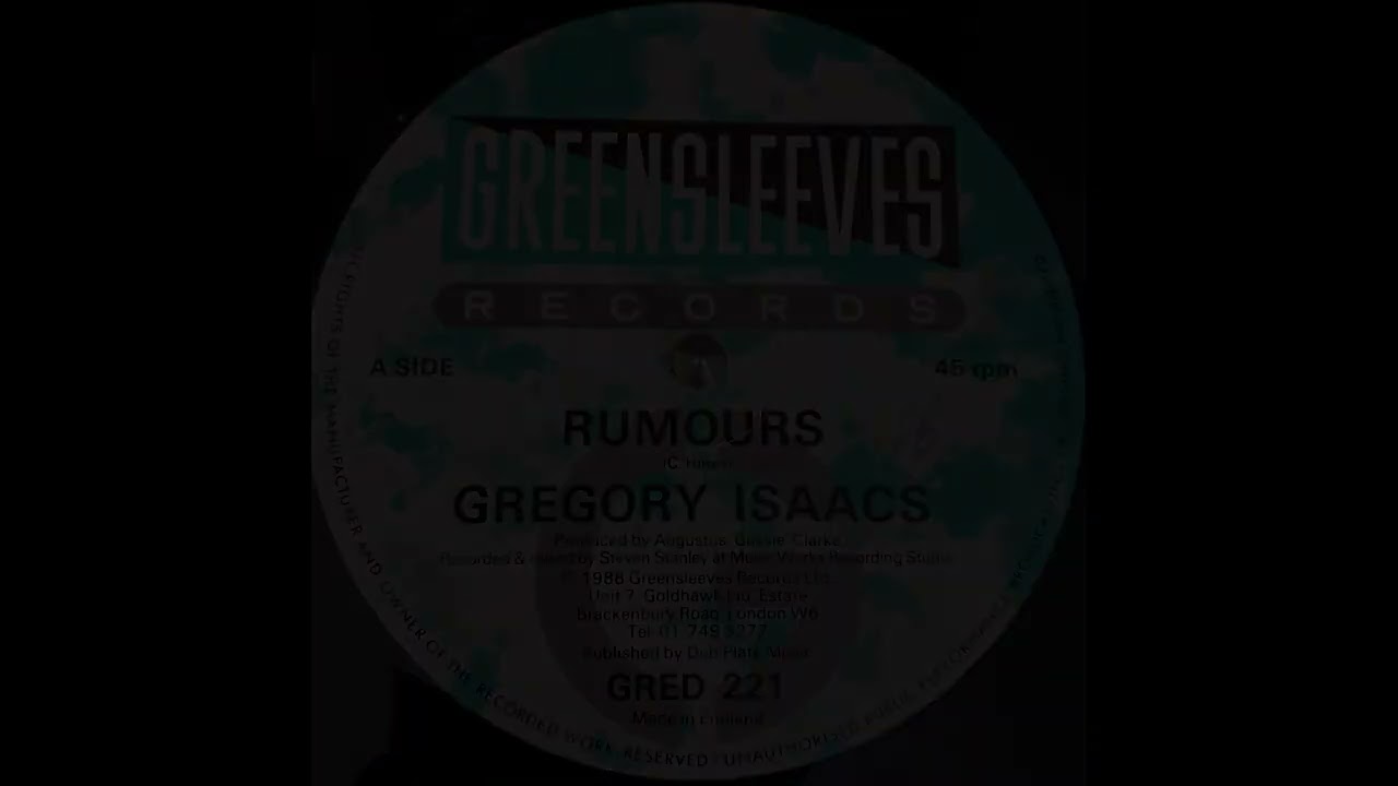 英12” Gregory Isaacs Rumours / More Rumours GRED221 Greensleeves Records /00250 GREGORY ISAACS - Rumours EXTENDED / More Rumours 1988 - YouTube
