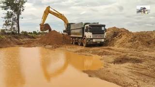Excavation for dump truck to site road - Construction Site