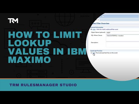 How to Limit Lookup Values in IBM Maximo | RulesManager | Total Resource Management