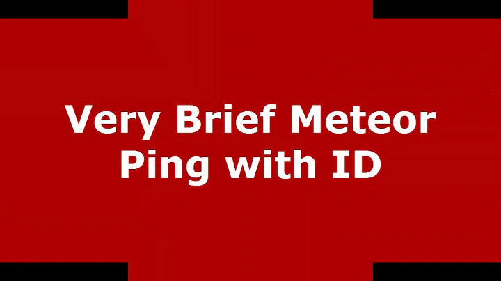 Very Brief Meteor Ping with ID