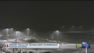 Time-lapse video shows snowfall in Tehachapi