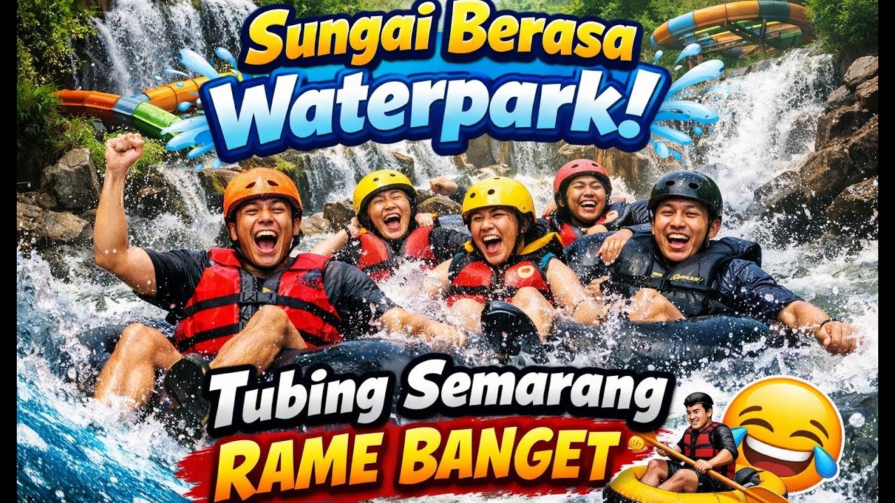 Sungai Berasa Waterpark! Tubing Semarang Rame Banget 🚣‍♂️😂 TUBING BANYUBIRU MUNCUL SALATIGA